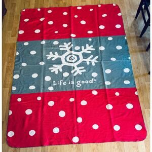 LIFE IS GOOD small lightweight blanket throw 68” x 52.5”